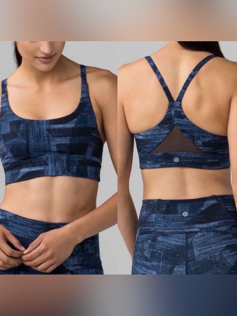 Lululemon Train Times Bra Luxtreme Navy Medium Support Run Train Size 6